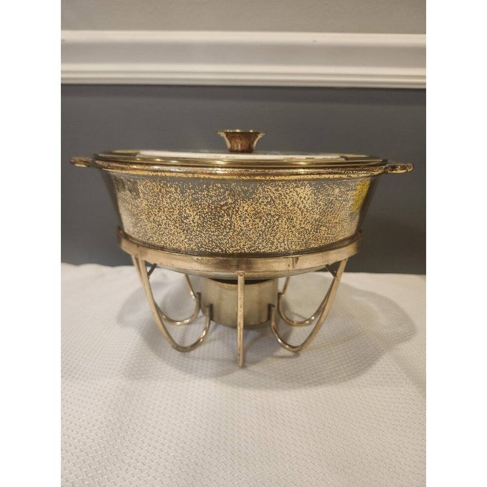 Nice~Vintage~GEORGES BRIARD~Fire-King~Chafing Dish~AMBROSIA~2 Quart Casserole